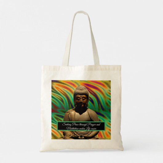 Boeddha in meditatie tote bag (Achterkant)