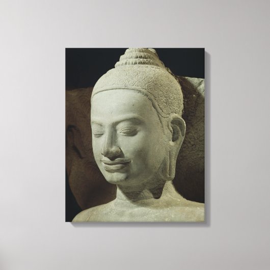 Boeddha in Meditation op de Naga King, Canvas Afdruk (Voorkant)