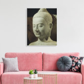 Boeddha in Meditation op de Naga King, Canvas Afdruk (Insitu (Woonkamer))