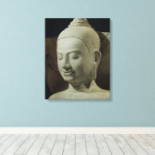 Boeddha in Meditation op de Naga King, Canvas Afdruk (Insitu (Houten vloer))