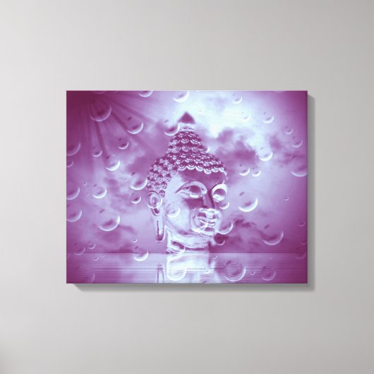 boeddha in paars canvas afdruk (Voorkant)