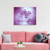 boeddha in paars canvas afdruk (Insitu (Woonkamer))