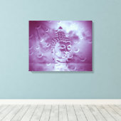 boeddha in paars canvas afdruk (Insitu (Houten vloer))
