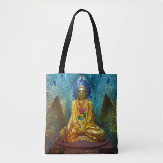 Boeddha in Sierlijke Niche Tote Bag (Voorkant)