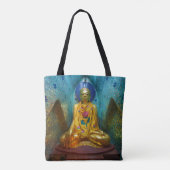 Boeddha in Sierlijke Niche Tote Bag (Achterkant)