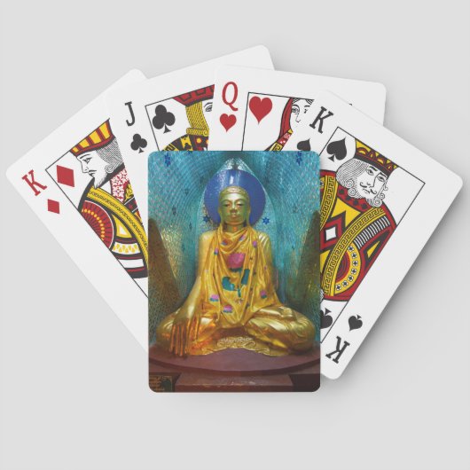 Boeddha in sierlijke nis speelkaarten (Achterkant)