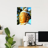 boeddha in sneeuw poster (Thuiskantoor)