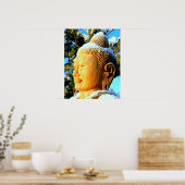 boeddha in sneeuw poster (Keuken)