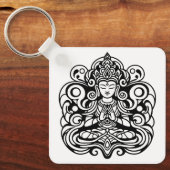 Boeddha in vrede sleutelhanger (Voorkant)