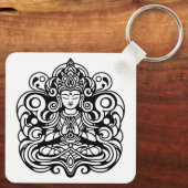 Boeddha in vrede sleutelhanger (Achterkant)