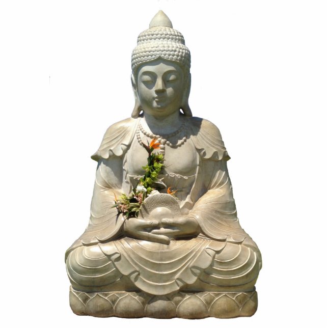 Boeddha in Waikoloa, Hawaii Staand Fotobeeldje (Voorkant)