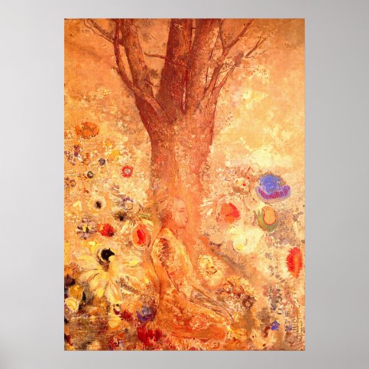 Boeddha in Zijn Poster van Jeugd Druk door Redon (Voorkant)