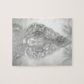 boeddha in zilver legpuzzel (Horizontaal)