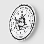 Boeddha-inspiratie door de wand grote klok (Hoek)