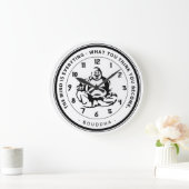 Boeddha-inspiratie door de wand grote klok (Huis)
