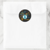 Boeddha is geweldig ronde sticker (Tas)