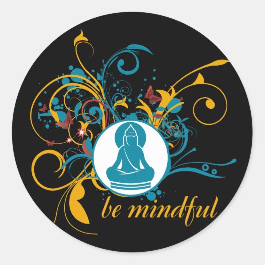 Boeddha is geweldig ronde sticker (Voorkant)