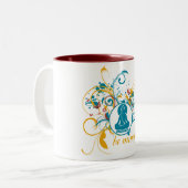 Boeddha is geweldig tweekleurige koffiemok (Voorkant links)