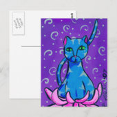 Boeddha-Kat Briefkaart (Voorkant / Achterkant)