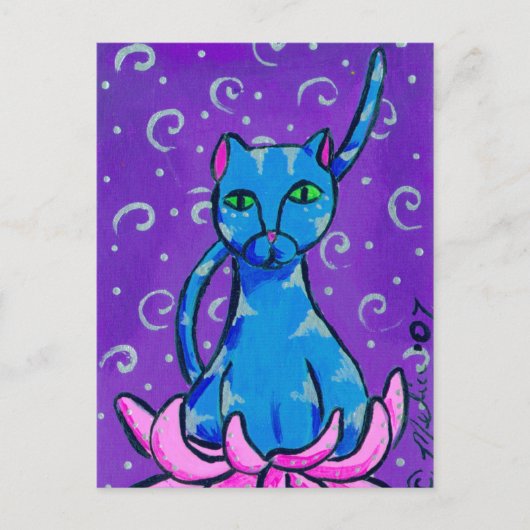 Boeddha-Kat Briefkaart (Voorkant)