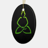 Boeddha kerstversiering keramisch ornament (Links)