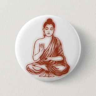 Boeddha-knop Ronde Button 5,7 Cm