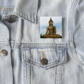 Boeddha-knop Vierkante Button 5,1 Cm (In situ)