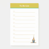 Boeddha-kop en Golden-koptekst om lijst te maken Post-it® Notes (Voorkant)