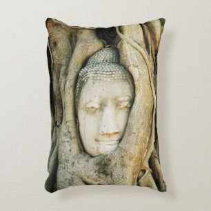 Boeddha kop in de Varkenshouding ... Ayutthaya, Th Decoratief Kussen