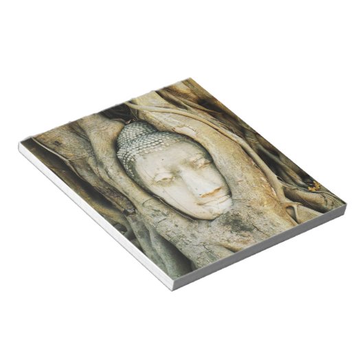 Boeddha kop in de Varkenshouding ... Ayutthaya, Th Notitieblok (Schuin)