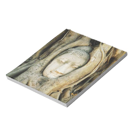 Boeddha kop in de Varkenshouding ... Ayutthaya, Th Notitieblok (Linkerzijde)