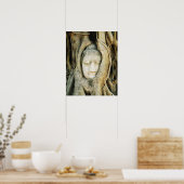 Boeddha kop in de Varkenshouding ... Ayutthaya, Th Poster (Keuken)