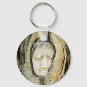 Boeddha kop in de Varkenshouding ... Ayutthaya, Th Sleutelhanger