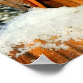 Boeddha-kop in sneeuw poster (Hoek)