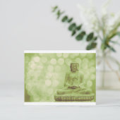 boeddha - licht ( lichtgroen ) briefkaart (Staand voorkant)