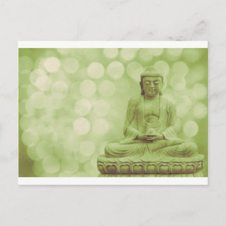 boeddha - licht ( lichtgroen ) briefkaart