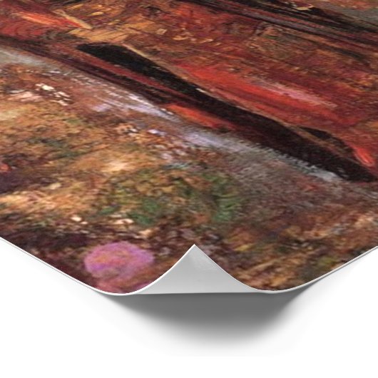 boeddha loopt tussen de bloemen door Odilon Redon Poster (Hoek)