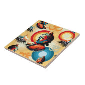 Boeddha Lord Retro Pop Art Naadloos Patroon Tegeltje (Zijkant)