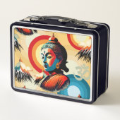 Boeddha Lord Retro Pop Kunstportret (Achterkant)