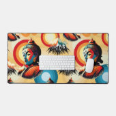 Boeddha Lord Retro Pop Kunstportret Bureaumat (Keyboard & Muis)