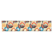 Boeddha Lord Retro Pop Kunstportret Korte Tafelloper (Horizontaal)