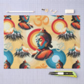 Boeddha Lord Retro Pop Kunstportret Tissuepapier (Craft)