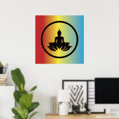 Boeddha Lotus Flower Buddhism Zen Spiritualiteit Poster (Thuiskantoor)