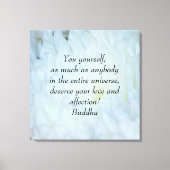 Boeddha Love and affection Dahlia Canvas Afdruk (Voorkant)