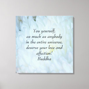 Boeddha Love and affection Dahlia Canvas Afdruk
