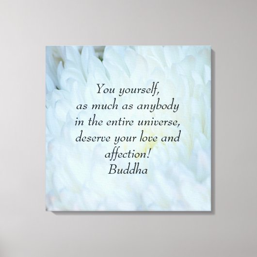 Boeddha Love and affection Dahlia Canvas Afdruk (Voorkant)