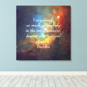 Boeddha Love and affection Tulip nebula Canvas Afdruk (Insitu (Houten vloer))