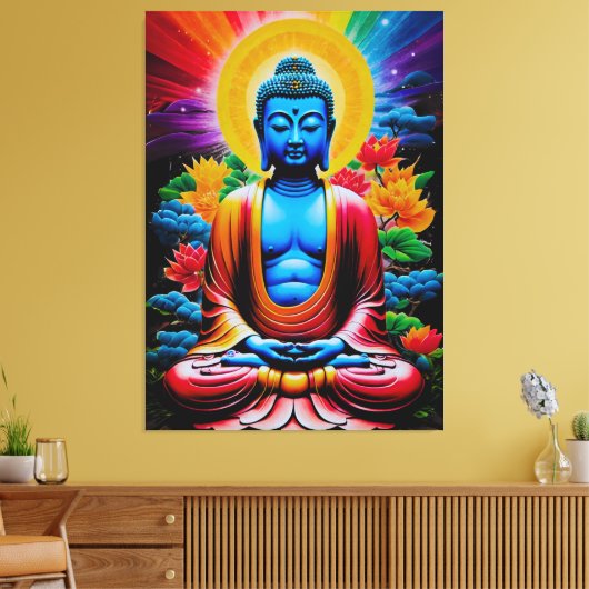 Boeddha Luminous Awakening Canvas Afdruk (Insitu (Woonkamer))
