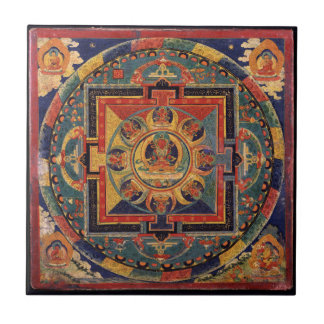 Boeddha Mandala Antiek Tibetan Thanka Tegeltje