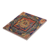 Boeddha Mandala Antiek Tibetan Thanka Tile Tegeltje (Zijkant)